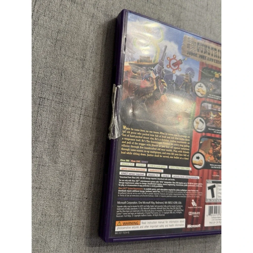 The Gunstringer - Microsoft Xbox 360 Kinect 2011 Rates Teen With manual